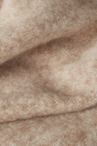 Beba Plaid in Lana di Alpaca Beige Bianco