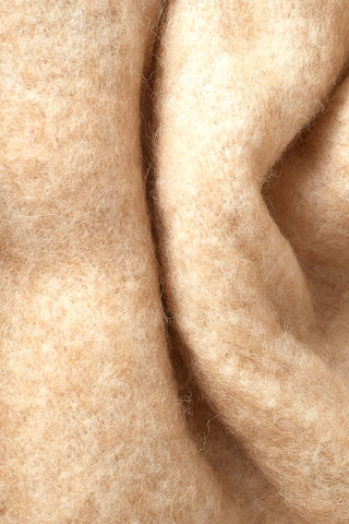 Beba Plaid in Lana di Alpaca Nocciola Bianco
