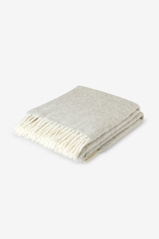 Beba Plaid in Lana di Alpaca Perla Bianco