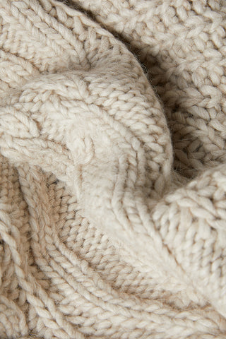Calliope Poncho in Misto Lana Beige