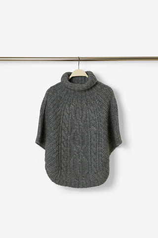 Calliope Poncho in Misto Lana Grimed