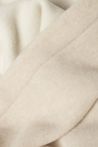 Gaiole Coperta in Lana Vergine Bianco Beige