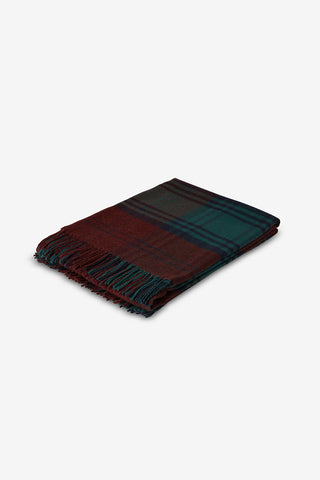 Lambswool Plaid in Lana Vergine Bordeaux Verde Navy