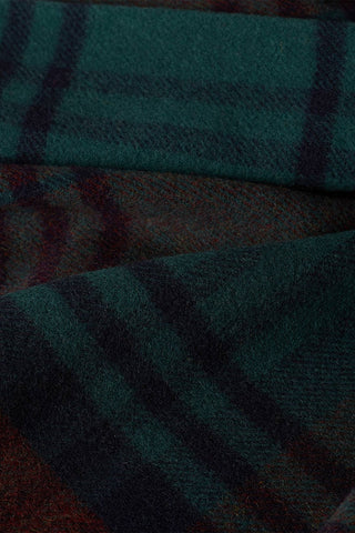Lambswool Plaid in Lana Vergine Bordeaux Verde Navy