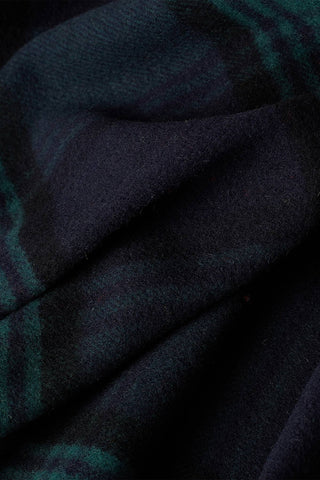 Lambswool Plaid in Lana Vergine Verde Navy