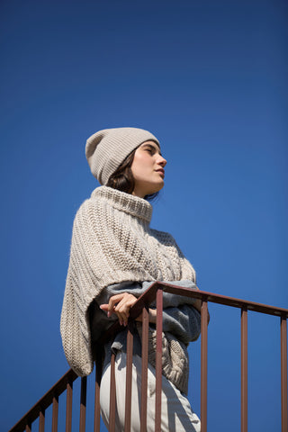 Lilith - Morbido Cappello in Lana Merinos e Cashmere Beige