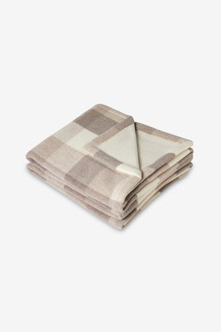 Montana Coperta in Lana Vergine Bianco Beige