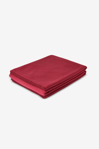 Neda Plaid in Morbido Pile Bordeaux