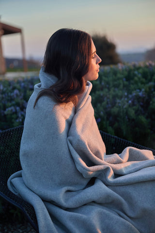 Perla - Calda Coperta Doppia in Pura Lana Merinos Bianca