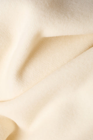 Perla - Elegante Coperta Doppia in Pura Lana Merinos Bianca