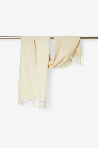 Pira Sciarpa in Lana Vergine Beige Bianco