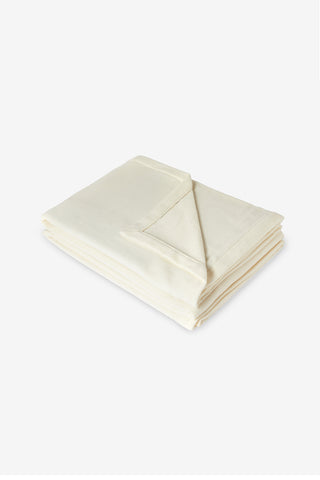 Piuma Coperta in Lana Vergine Bianco