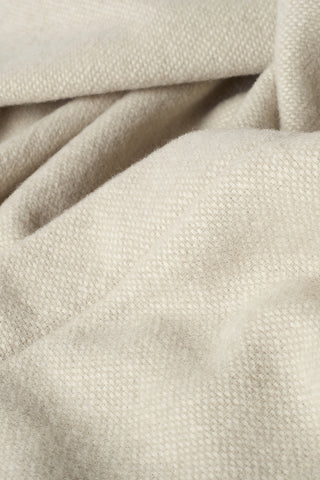 Piuma Coperta in Lana Vergine Perla