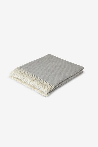 Radda Plaid in Lana Vergine Medio Bianco