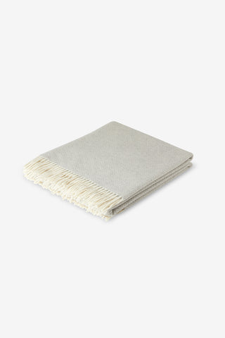 Radda Plaid in Lana Vergine Perla Bianco