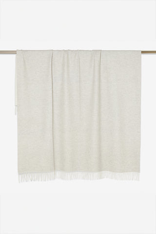 Rakela - Plaid Pesante in Lana Merinos e Cashmere Perla