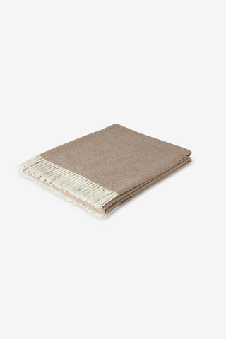 Rakela Plaid in Lana Vergine Noce Beige