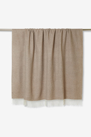 Rakela Plaid in Lana Vergine Noce Beige