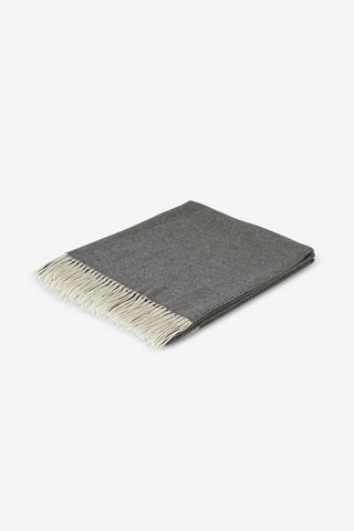 Saser Plaid in Cashmere Pietra Basalto