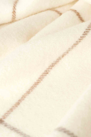 Scozia Plaid in Lana Vergine Bianco