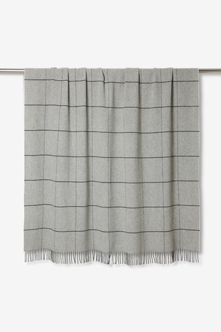 Scozia Plaid in Lana Vergine Grigio
