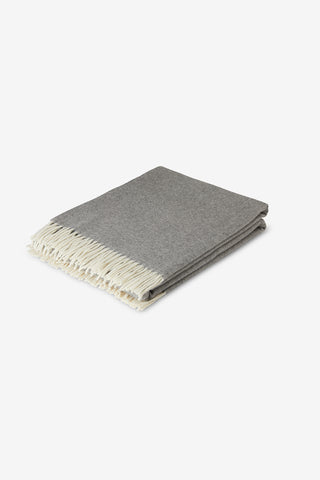 Scozia Plaid in Lana Vergine Grigio Medio