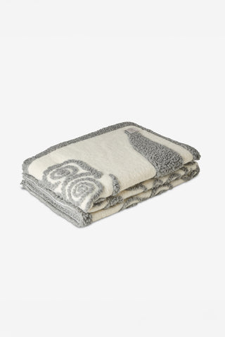Avita Caldo Plaid Misto Lana Cotta Jacquard Bianco