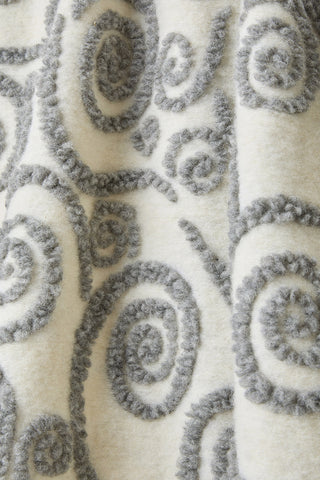 Avita Caldo Plaid Misto Lana Cotta Jacquard Bianco