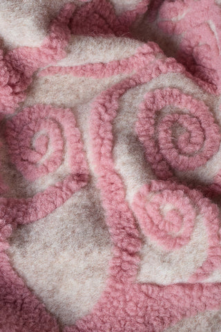Avita Caldo Plaid Misto Lana Cotta Tridimensionale Rosa