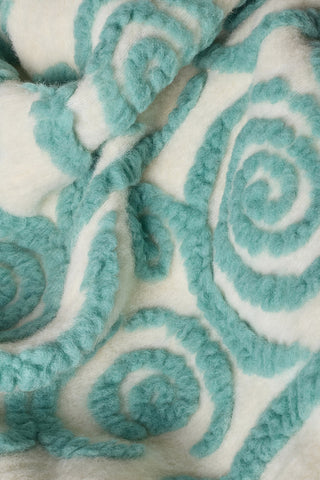 Avita - Plaid Misto Lana Cotta Struttura Jacquard Lago