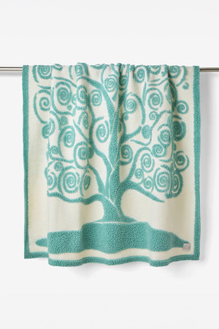 Avita - Plaid Misto Lana Cotta Struttura Jacquard Lago