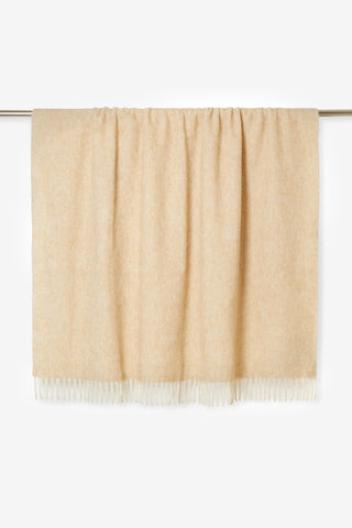 Beba Plaid in Lana di Alpaca Nocciola Bianco