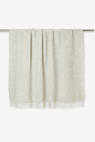 Beba Plaid in Lana di Alpaca Perla Bianco