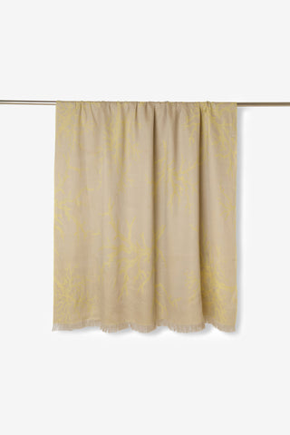 Corallina - Lungo Pareo Mare in Puro Lino Jacquard Giallo