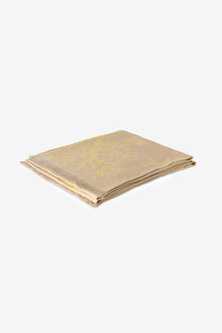Corallina - Lungo Pareo Mare in Puro Lino Jacquard Giallo