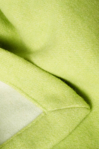 Delizia Coperta in Lana Vergine Lime Bianco