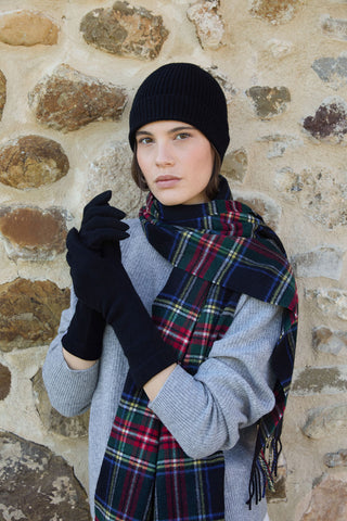 Elisa - Preziosi Guanti in Puro Cashmere Nero