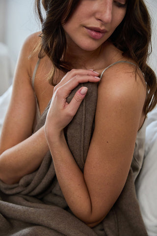 Excelsior - Preziosa Coperta In Puro Cashmere Noce