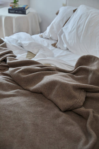 Excelsior - Preziosa Coperta In Puro Cashmere Noce