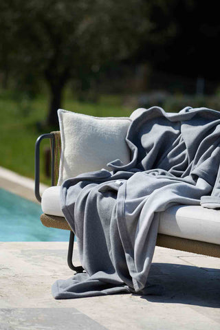 Gaiole - Elegante Coperta Doppia in Lana e Cashmere Perla