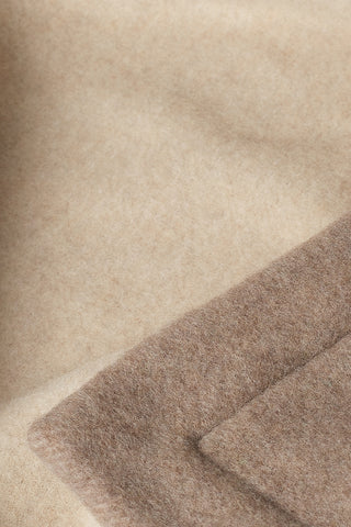 Gaiole Coperta in Lana Vergine Beige Tortora