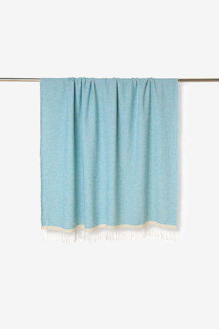 Georgina - Morbido Telo Mare in Misto Cotone Bouclé Azzurro