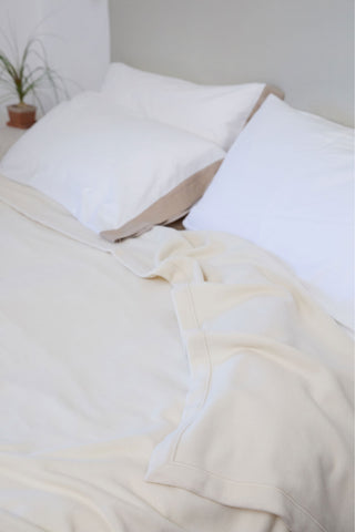 Istinto - Preziosa Coperta in Puro Cashmere Bianca