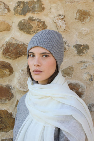Lilith - Morbido Cappello in Lana Merinos e Cashmere Grigio