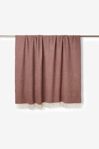 Pires - Caldo Plaid in Lana e Cashmere Marrone Bruciato