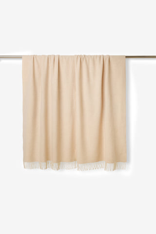 Pires - Morbido Plaid in Lana e Cashmere Panna