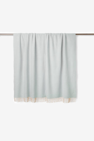 Pires - Plaid in Lana e Cashmere Verde Salvia