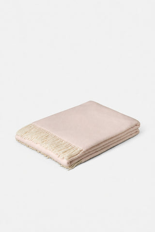 Pires - Raffinato Plaid in Lana e Cashmere Rosa