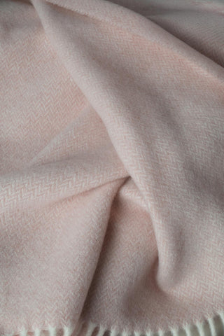Pires - Raffinato Plaid in Lana e Cashmere Rosa