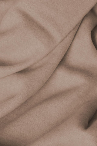 Saser - Raffinato Plaid in Puro Cashmere con Frange Avana